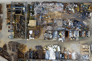 Zone de tri des d&eacute;chets
